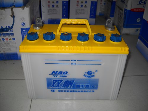 双帆蓄电池N80启动电瓶农用机械 汽车货车12V80AH 万里N80R代替