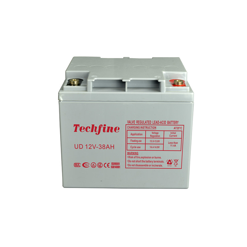 Techfine泰琪丰蓄电池UD12V-38AH直流屏消防 安防UPS电源12V38AH