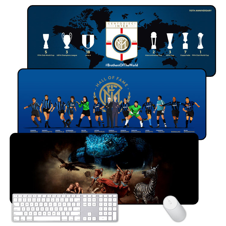 国际米兰鼠标垫超大 办公学习键盘垫桌垫 球迷礼物用品国米蛇精灵