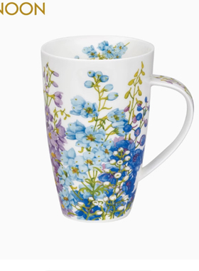 英产DUNOON丹侬骨瓷马克杯大容量花草杯薰衣草陶瓷杯咖啡杯600ml