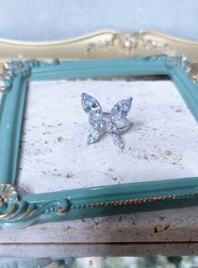 时尚个性蝴蝶开口食指戒女ins潮简约百搭小众设计指环饰品女A470