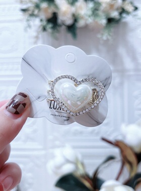 侧边发夹刘海夹精致水钻网红爱心发饰边夹螃蟹爪新款小号抓夹A287