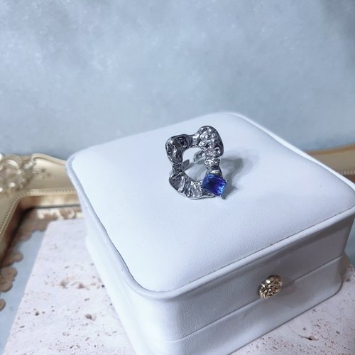 朋克风辣妹加宽戒指17号女小众设计百搭开口食指时尚个性指环A476