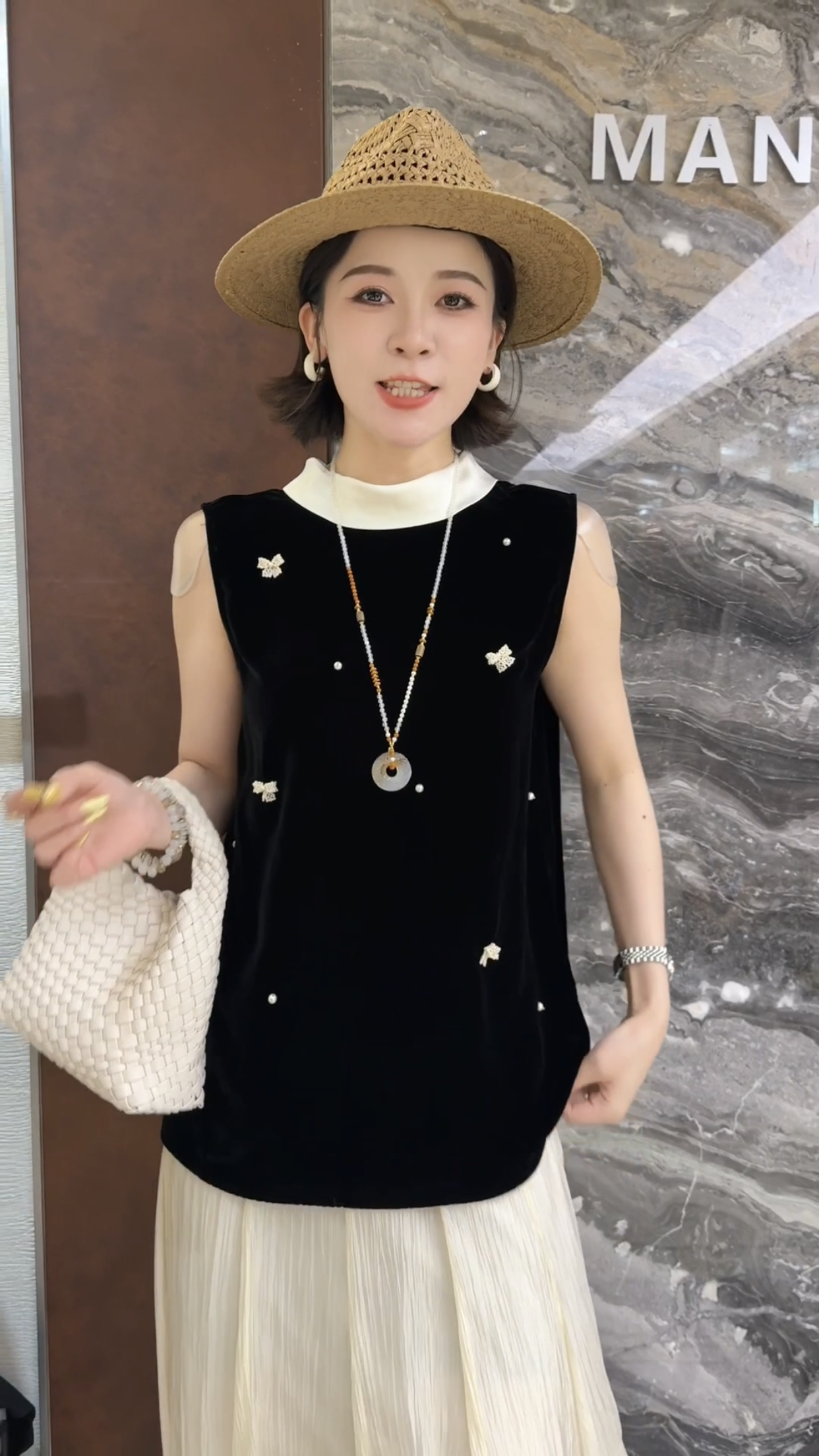 欧洲站2026夏季新款欧货拼色领口后露背镶钻蝴蝶结高级感女士衬衫
