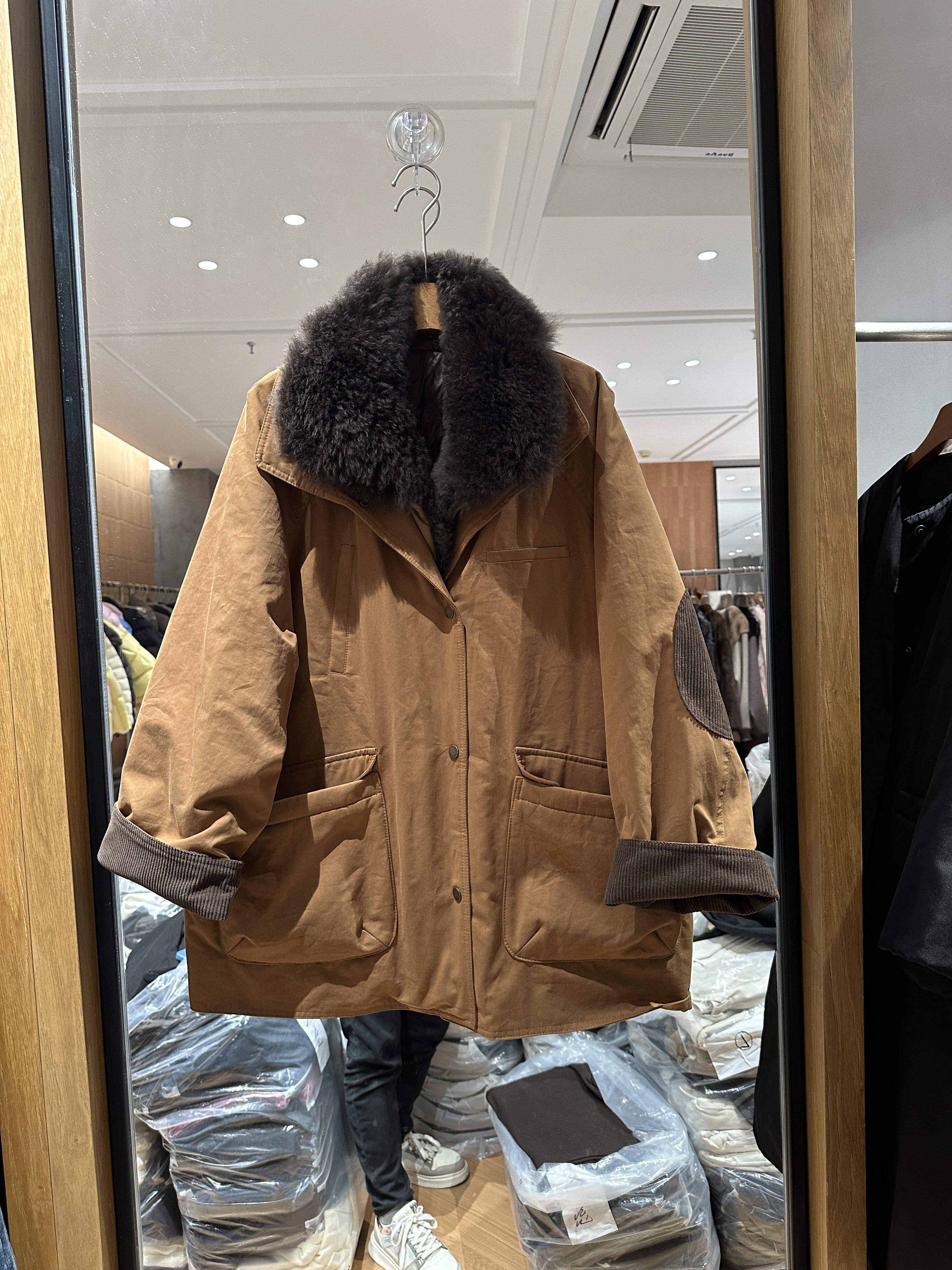 欧洲站2025冬季新款可拆卸毛领轻熟风百搭高级感鹅绒服外套26168