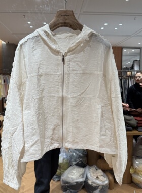 欧洲站2026春季新款时尚极简风蕾丝花边连帽拉链款女士外套潮Q062