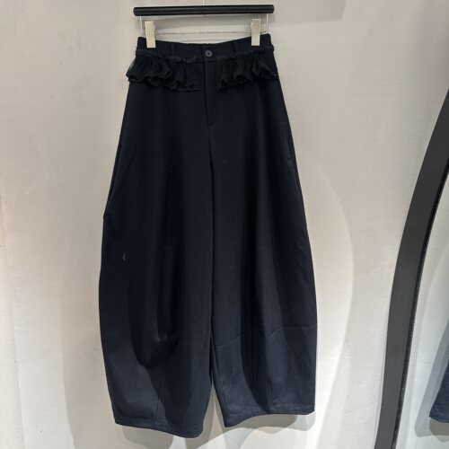 欧洲站2026春季新款腰头蕾丝花边百搭时尚显瘦款女休闲弯刀裤C283