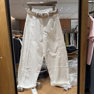 女士牛仔老爹裤 腰头编织腰带显瘦百搭款 26197 新款 欧洲站2026春季