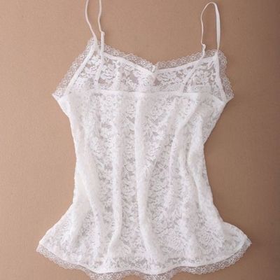 钩花镂空蕾丝吊带无袖外穿小背心性感内搭修身打底上衣女大码