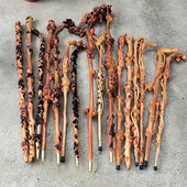 云南黑果木红茶树原生象形新品 实木拐杖一体禅杖根雕文玩收藏摆件