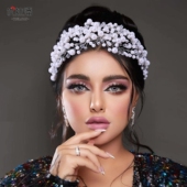 优拉潘 新娘头饰手工串珠水晶发箍婚纱礼服配饰森系超仙珍珠HP663
