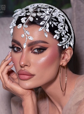 优拉潘 奢华欧美风新娘头饰水钻流苏发箍时尚宴会派对搭配饰HP858