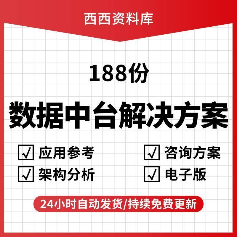 企业中台技术方案业务中台建设方案数据中台解决方案AI中台方案