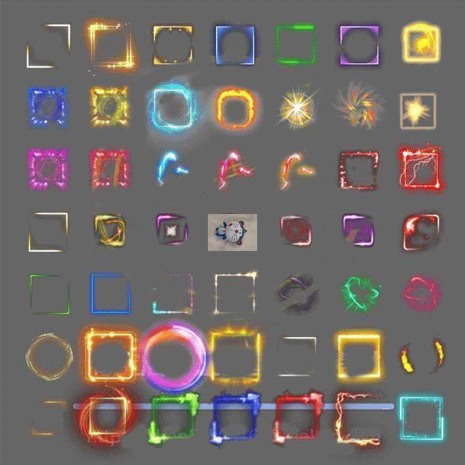 传奇特效素材 上百件UI首饰框 装备特效 微变三职业 复古传奇素材