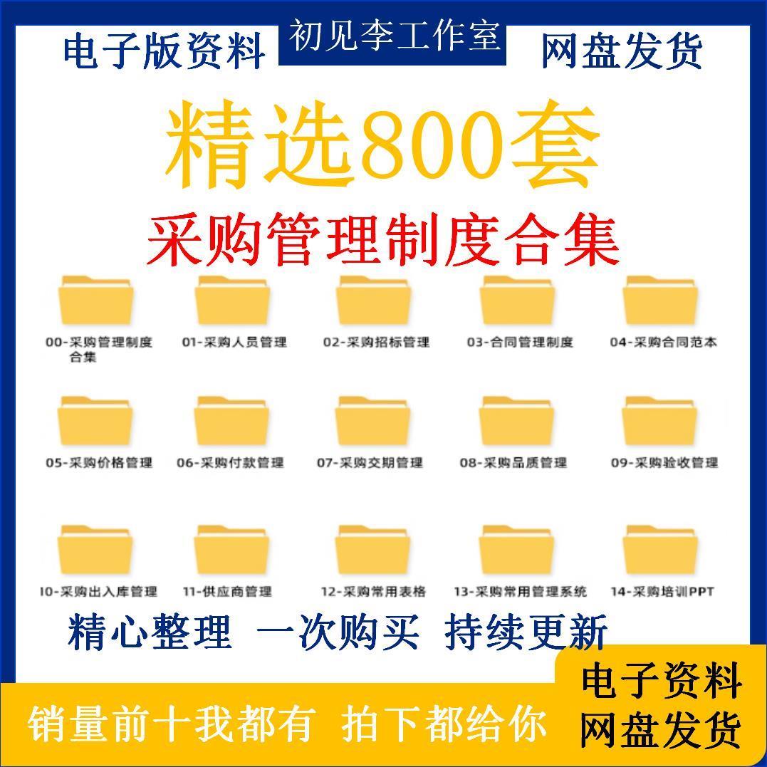 采购管理制度采购部流程表格培训资料供应商选择管理办法合同模板