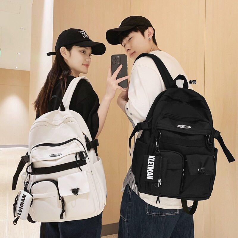 日系工装书包女韩版小众睿营感初中大学生大容量双肩背旅行包