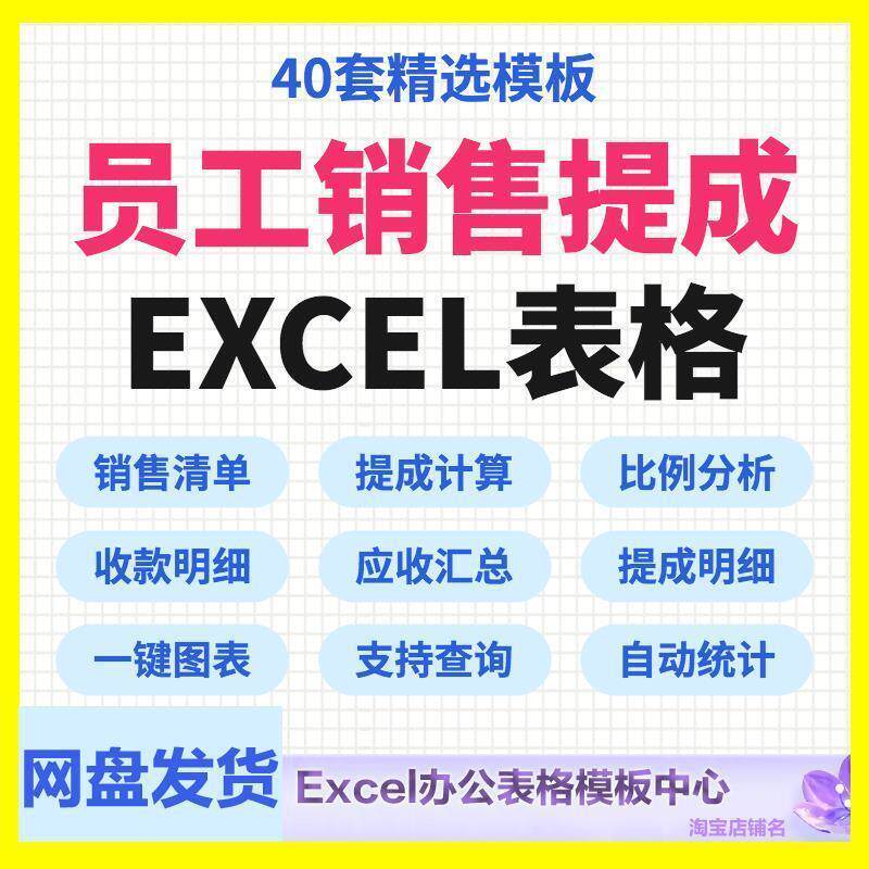 员工提成业绩表excel工资提成计算记录电子表格销售任务提成报表