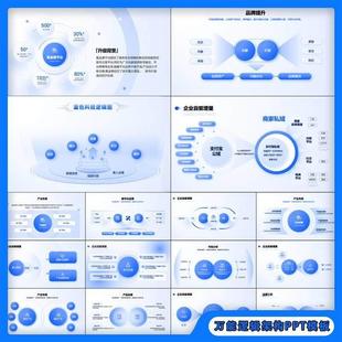 70页公司企业网际网路大厂万能逻辑架构图分析结构框架图PPT模板