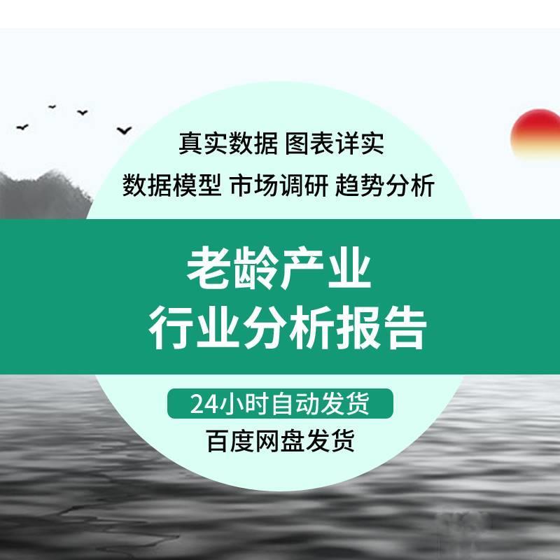 中国养老产业发展数据研究报告养老地产老龄行业投资创业机会