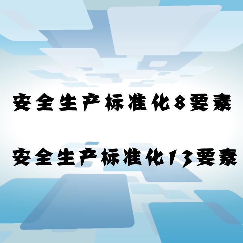 全套企业安全生产标准化13要素+8要素文件汇编