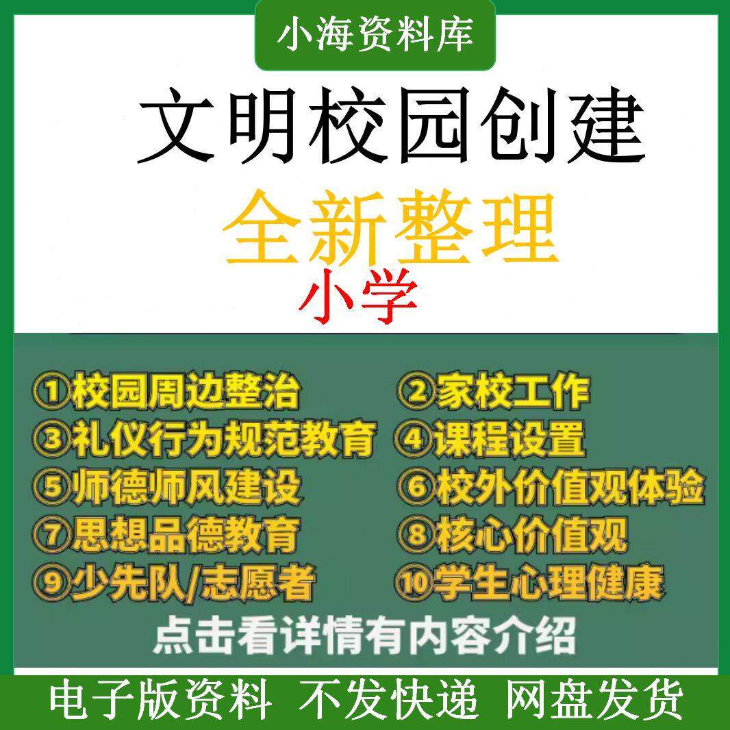 小学文明校园创建资料家校工作校园周边整治方案师风师德礼仪规范