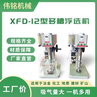 矿山实验室金属分选多槽浮选机X-12型非金属矿搅拌浮选配套设备