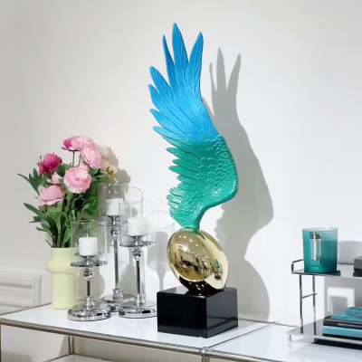 现代轻奢大型天使落地摆件酒店售楼处高端会所客厅雕塑艺术装饰品