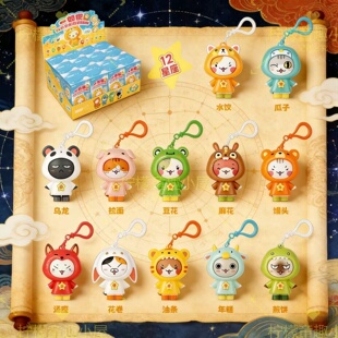 如果历史是一群喵正版星座潮玩具雨衣变脸公仔钥匙扣挂件盲盒模型