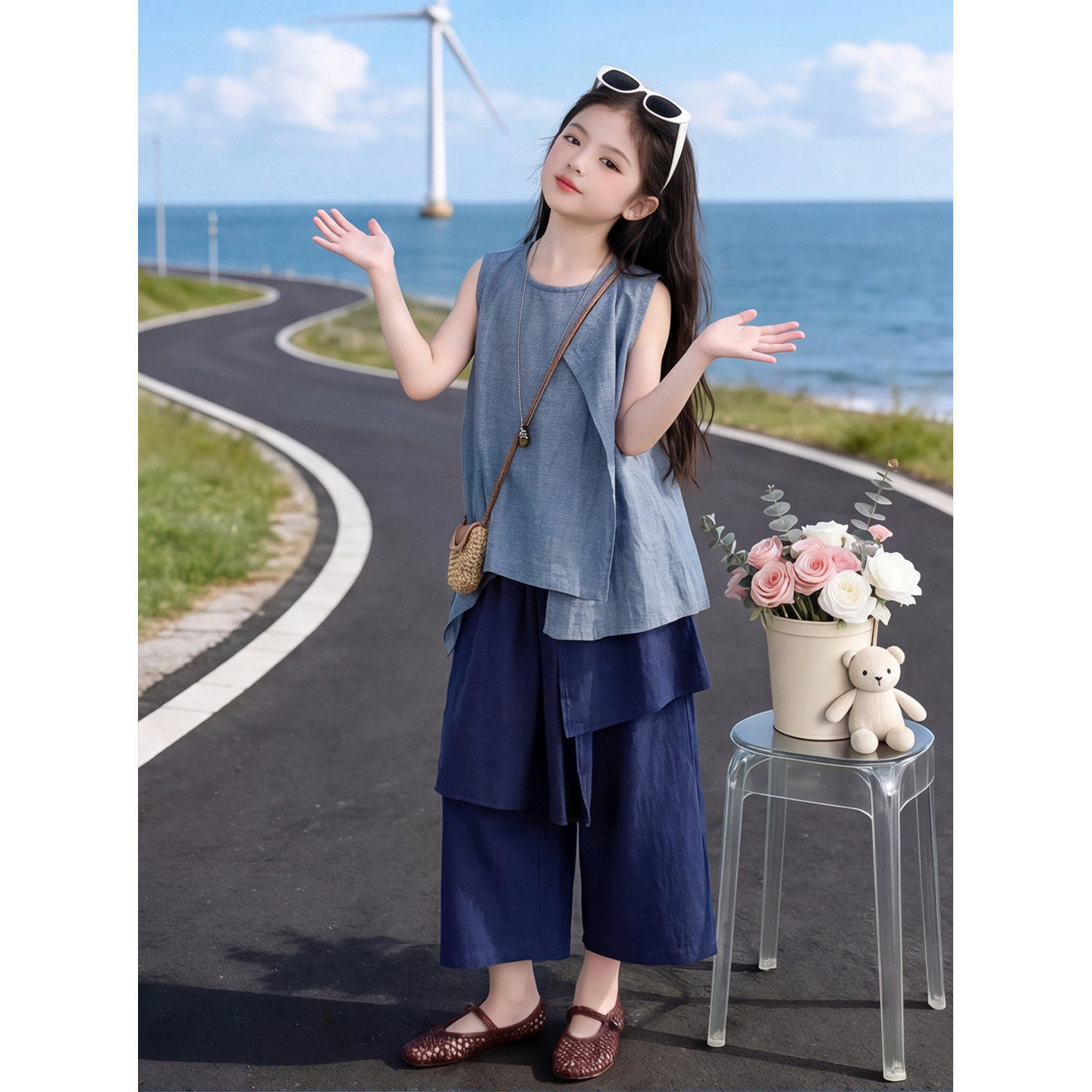 女童夏季2026新款大童韩系时髦