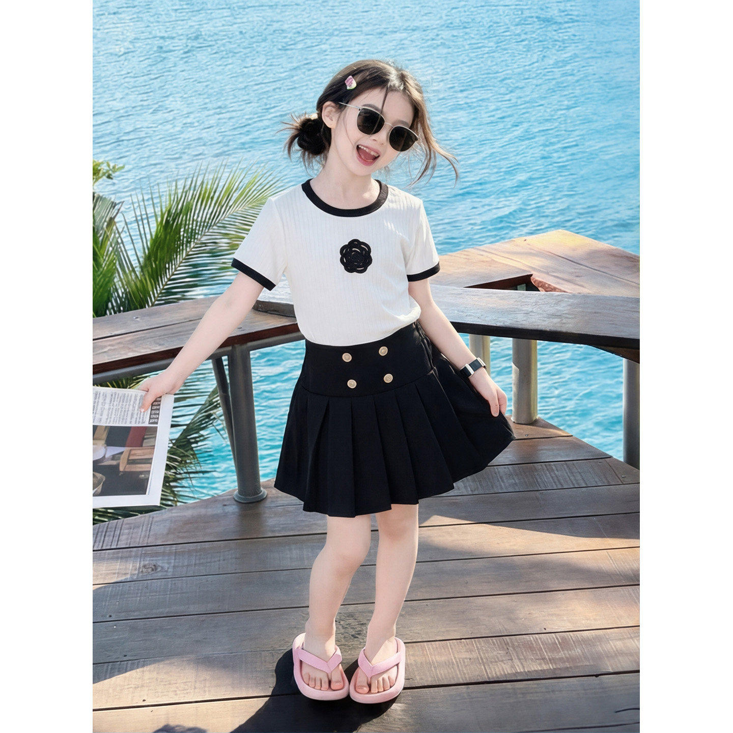 女童夏季短袖套装裙2026新款洋气