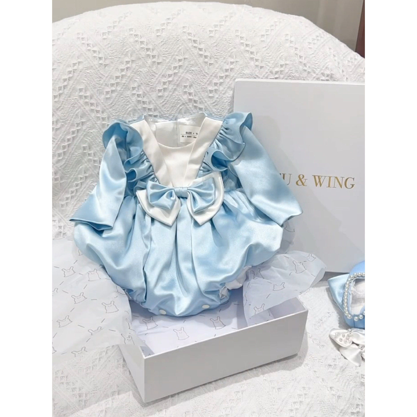 女童2026新款连衣裙婴儿满月宝宝衣服儿童法式周岁生日礼服公主裙