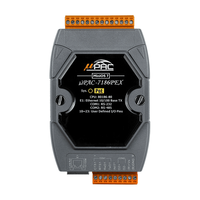 uPAC-7186PEX泓格带PoE手掌型可编程自动化控制器 uPAC-7186PEXD