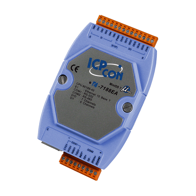 I-7188EA 泓格6路DI，7路DO，两个串口MINIOS7版本 I-7188EAD