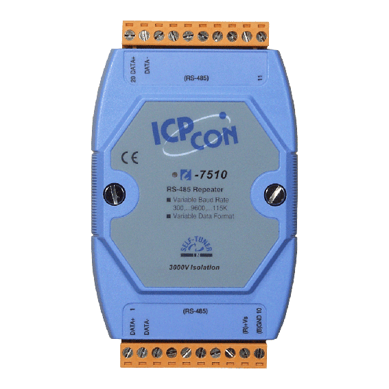 泓格 I-7510 RS-485中继模块(隔离保护输出端RS-485)I-7510AR