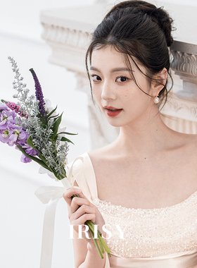 IRISY 法式吊带白色订婚成人礼服女2026新款新娘领证登记小白裙