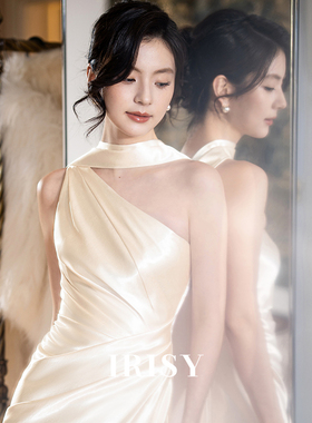 原创正版IRISY 「月汐」订婚礼服女法式晨袍连衣裙新娘结婚敬酒服