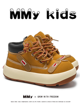 儿童马丁靴2025秋冬新款女童大黄靴宝宝短靴防滑儿童靴男工装靴