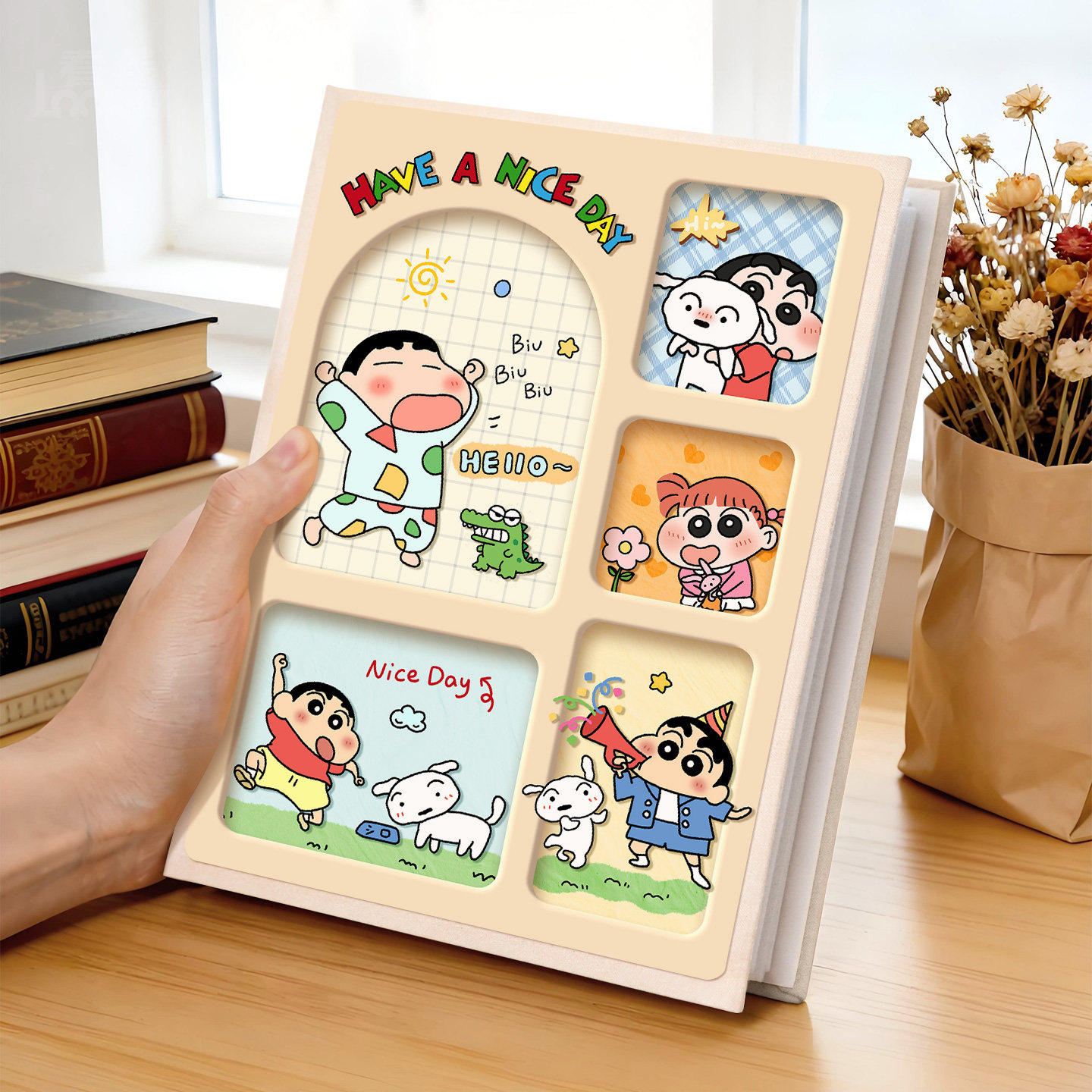 蜡笔小新相册本纪念册3寸456宝宝儿童成长记录拍立得照片收纳影集