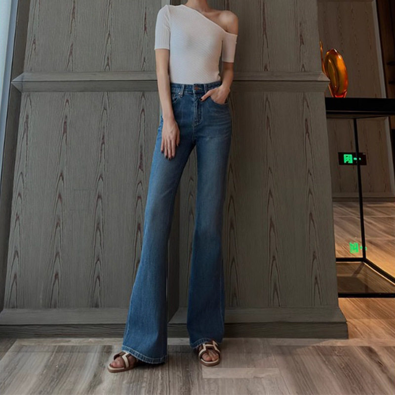 代加儿·同款2026年春夏新款牛仔裤女高腰小个子高个子微喇叭