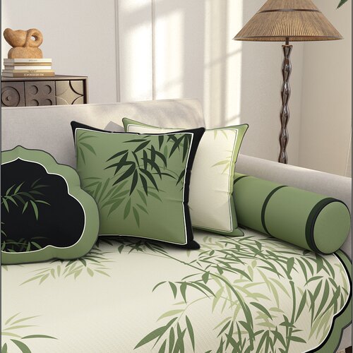 抱枕竹子客厅沙发新中式国风靠垫