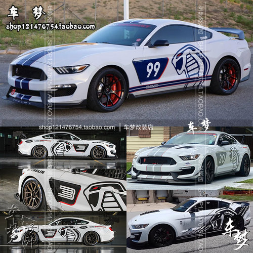 适用于福特野马Mustang GT个性改装拉花 谢尔比 眼镜蛇装饰车贴纸