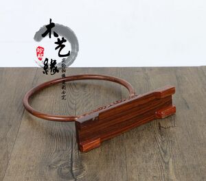 红木工艺品挂玉架 雕刻玉吊 红檀首饰吊玉架 龙门玉器木雕摆件