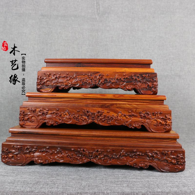 红木佛像观音花瓶鱼缸底座特价