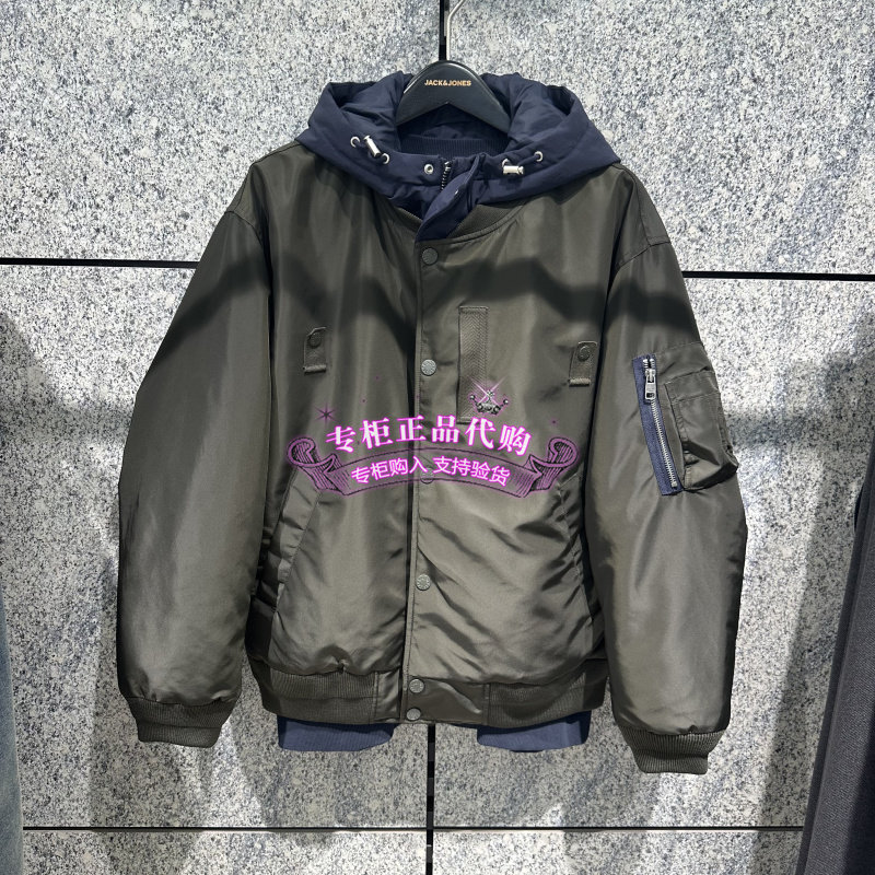 [星座系列薄羽绒服]杰克琼斯冬男装假两件廓形夹克226423059
