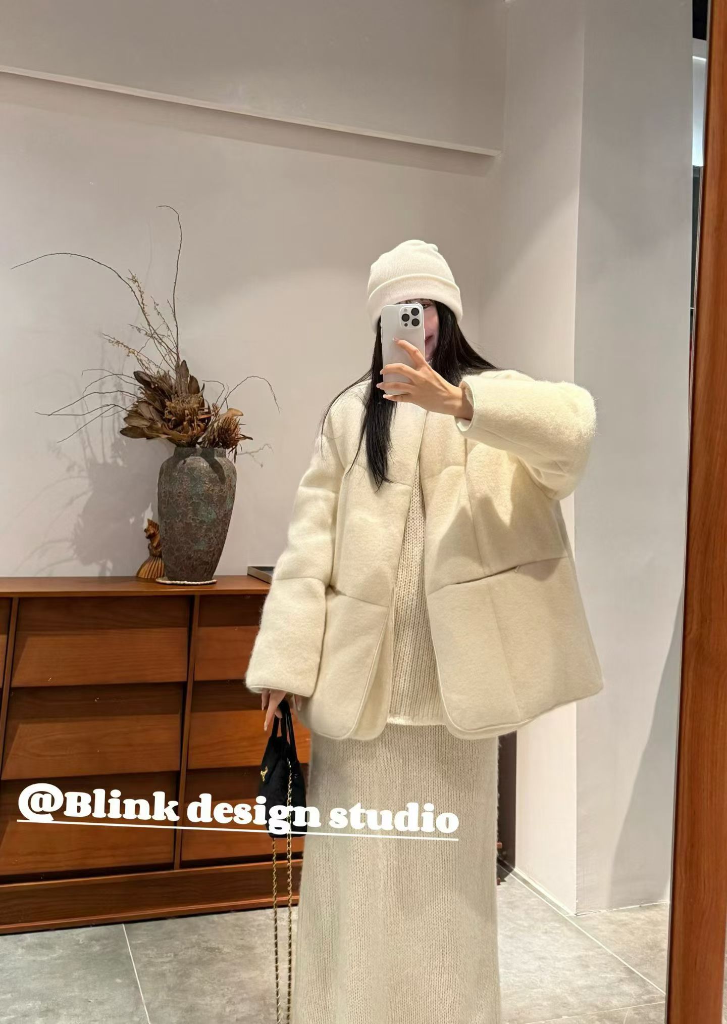 非实价2025冬季新款欧洲站潮牌简约轻奢百搭宽松休闲舒适羊绒外套