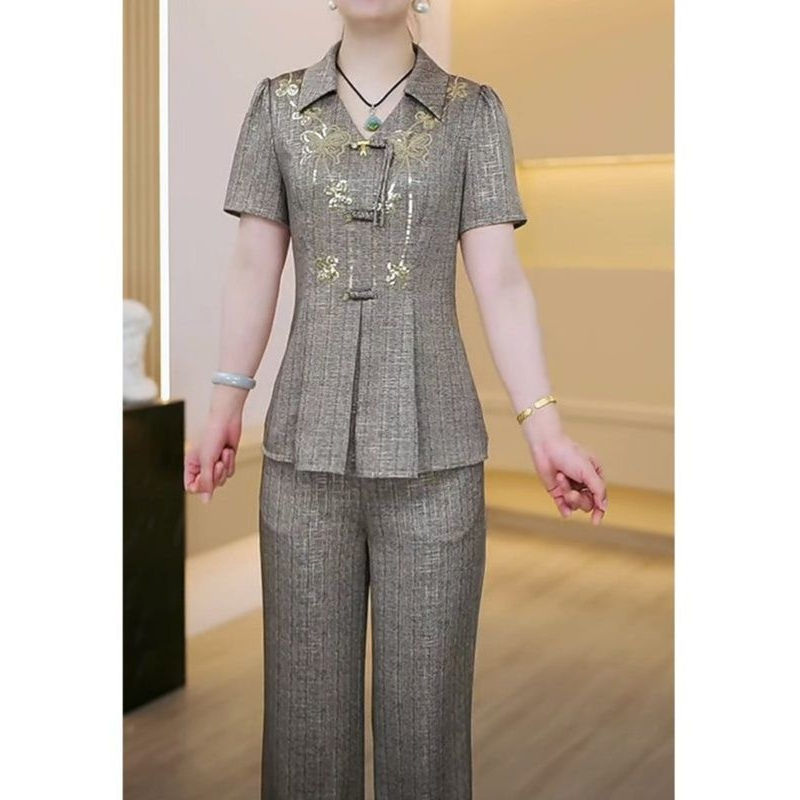 千依阁职业干练气质套装女2025新款时尚减龄洋气新中式国风两件套