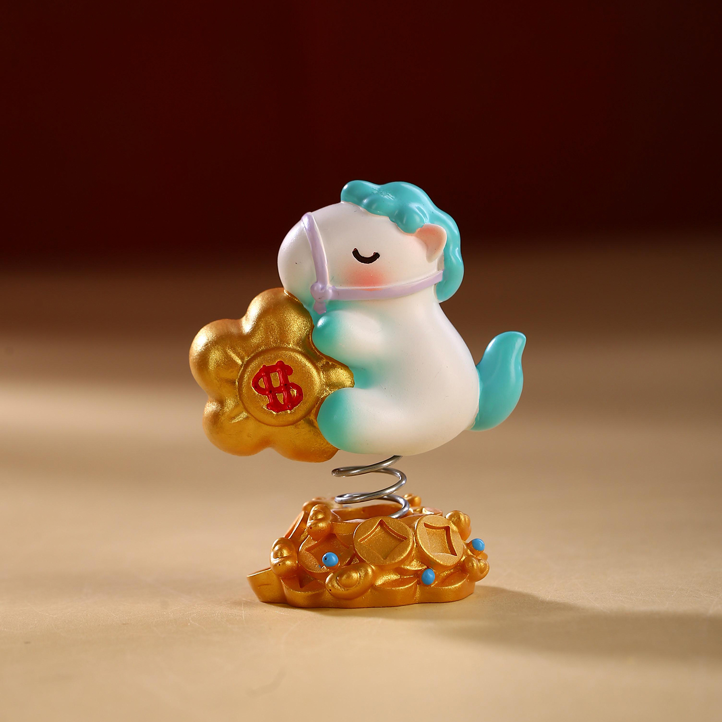 创意马上发财摆件2026马年办公室