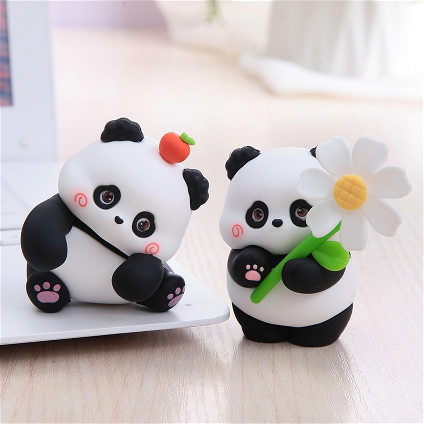 Q萌熊猫盲盒桌面摆件办公室装饰