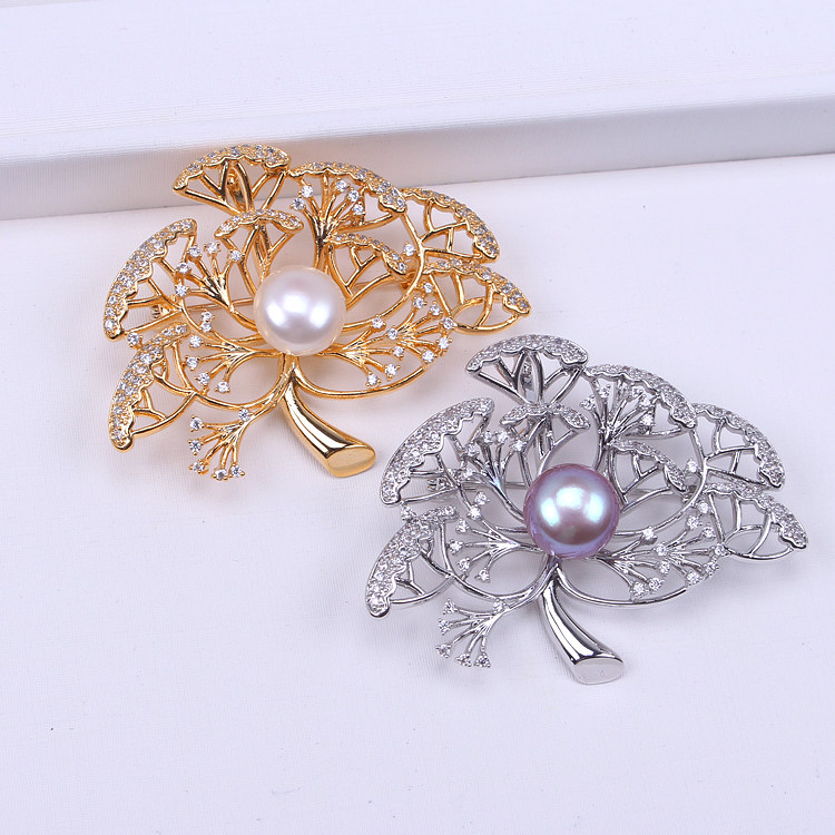 Broche femme en argenterie Argent doré - Ref 1176480 Image 1