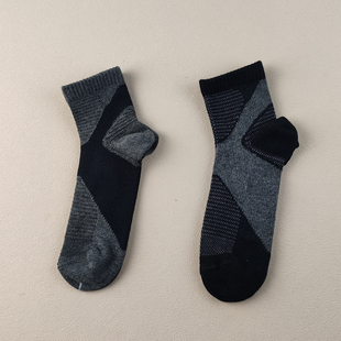 外贸库存尾货男士 运动袜网面透气压力男袜 跑步吸汗短袜子纯棉四季